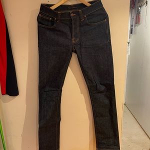 Nudie Jeans Grim Tim Organic Dry Navy Jeans 30x34